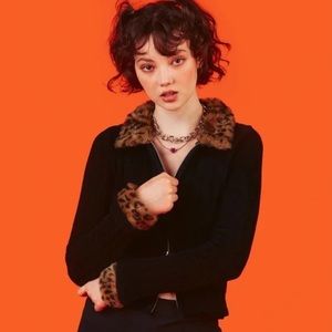 Unif Debbie Cardigan in Black & Cheetah Size Small